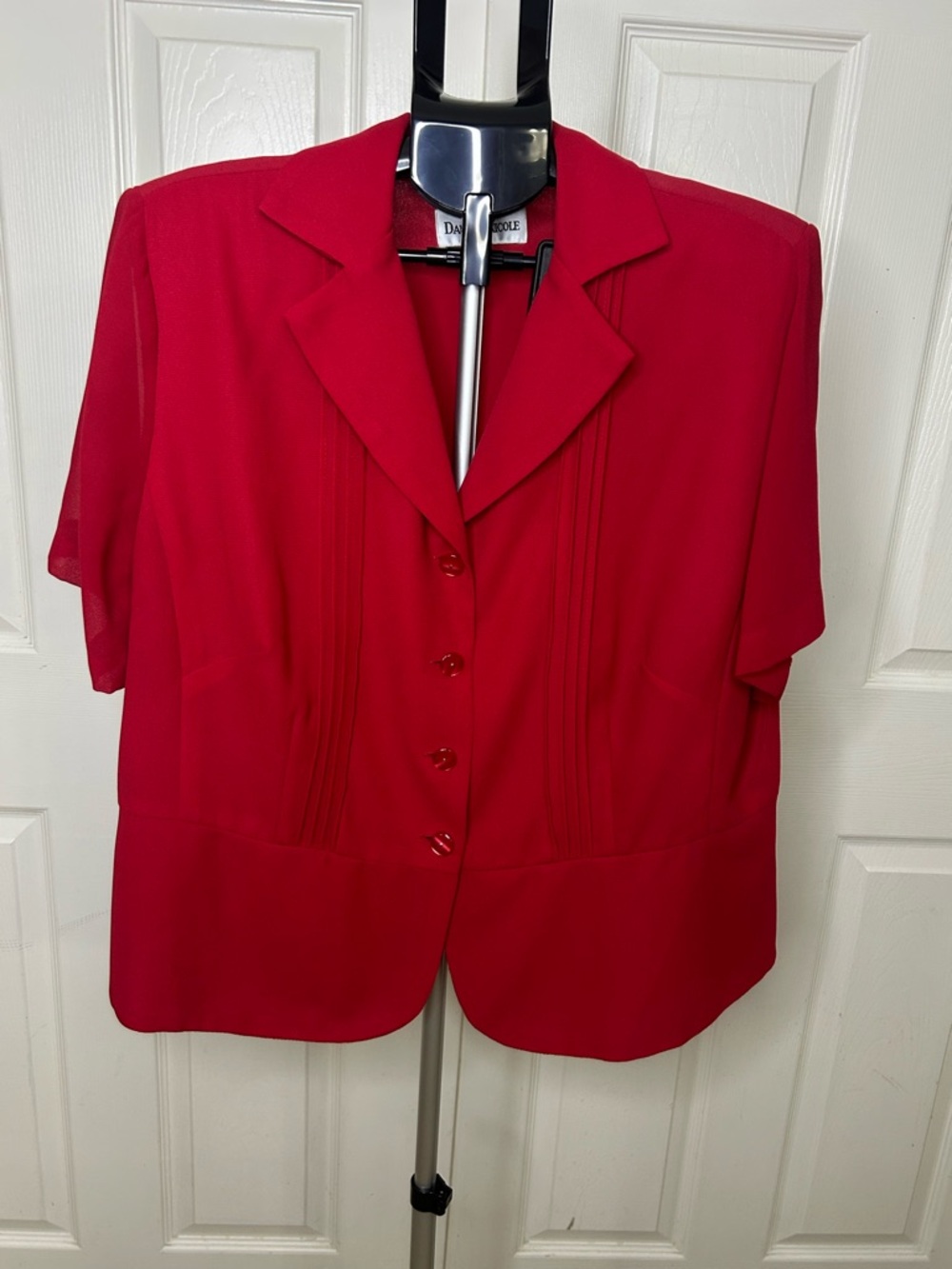 Danny & Nicole Vibrant Red Short Sleeve Blazer